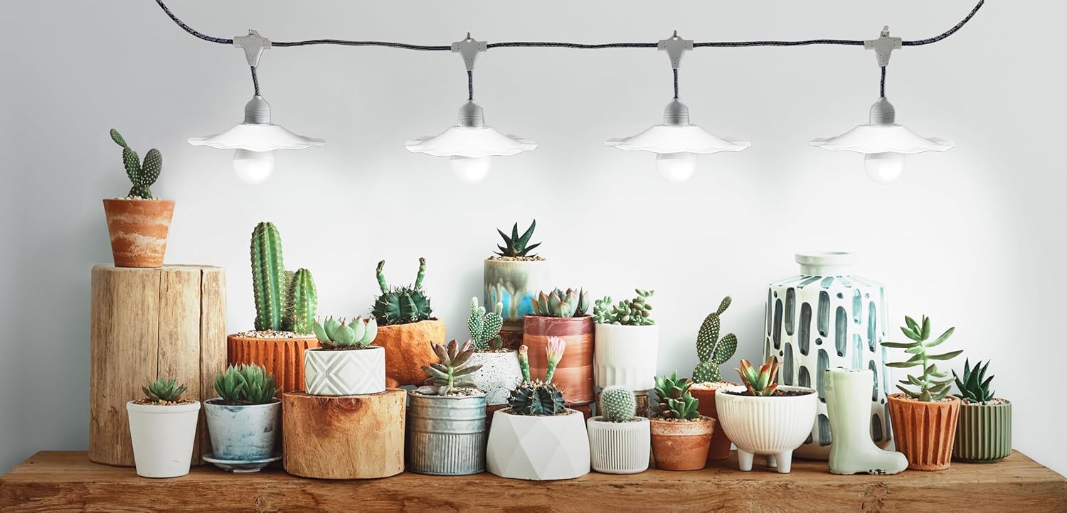 Miracle LED Elegant 8W 4KK Low-Light Edition Household Plants 4-Socket Grow Kits (2-Pack Seeds NOT Included)