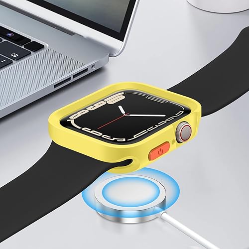 Miniatura 5 de ZZDZZ Funda resistente compatible con Apple Watch Case de 1.77 pulgadas, 1.73 pulgadas, Series 987654SE, funda protectora de poliuretano