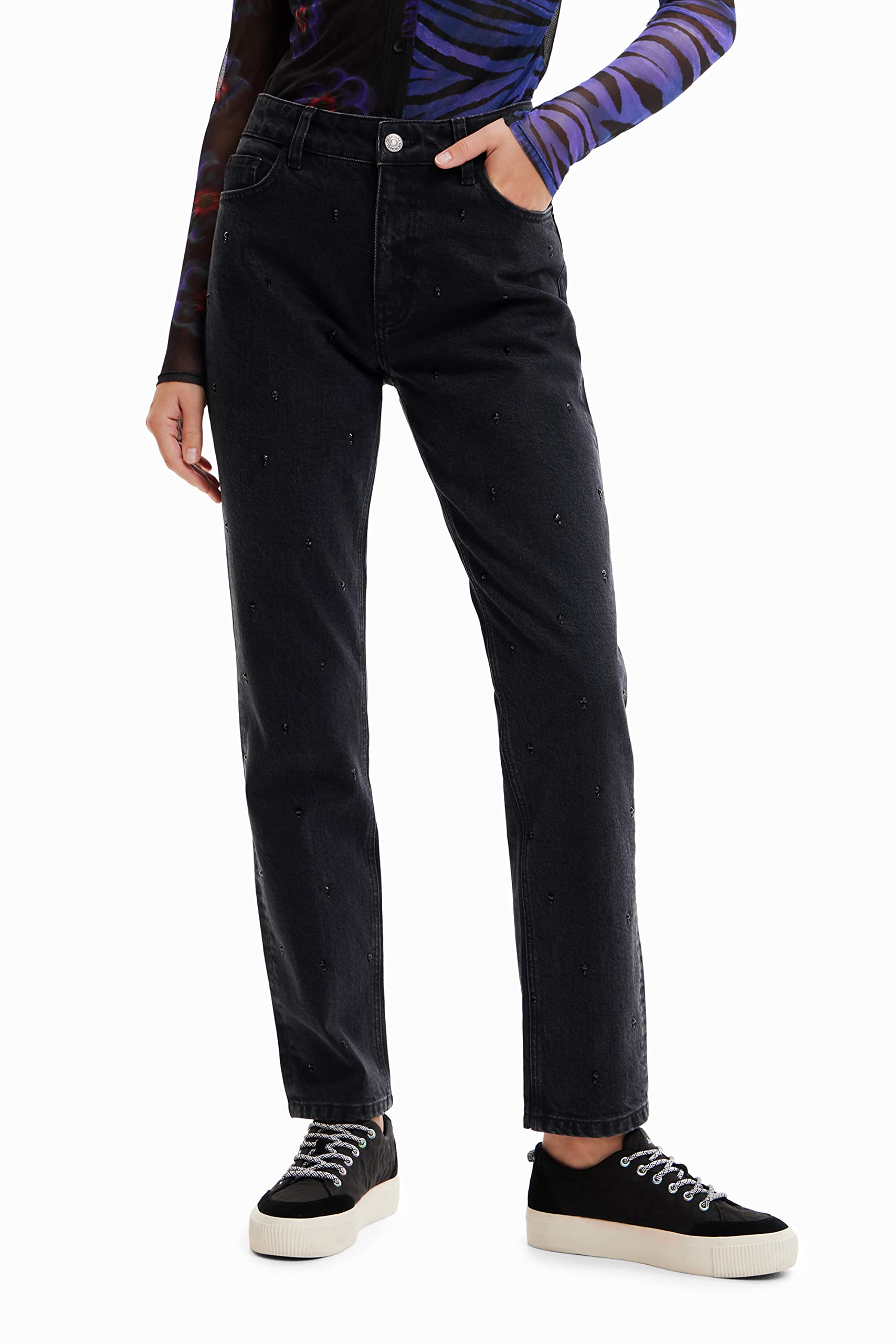 Desigual Denim Loto 2000 Noir, 36 Femme