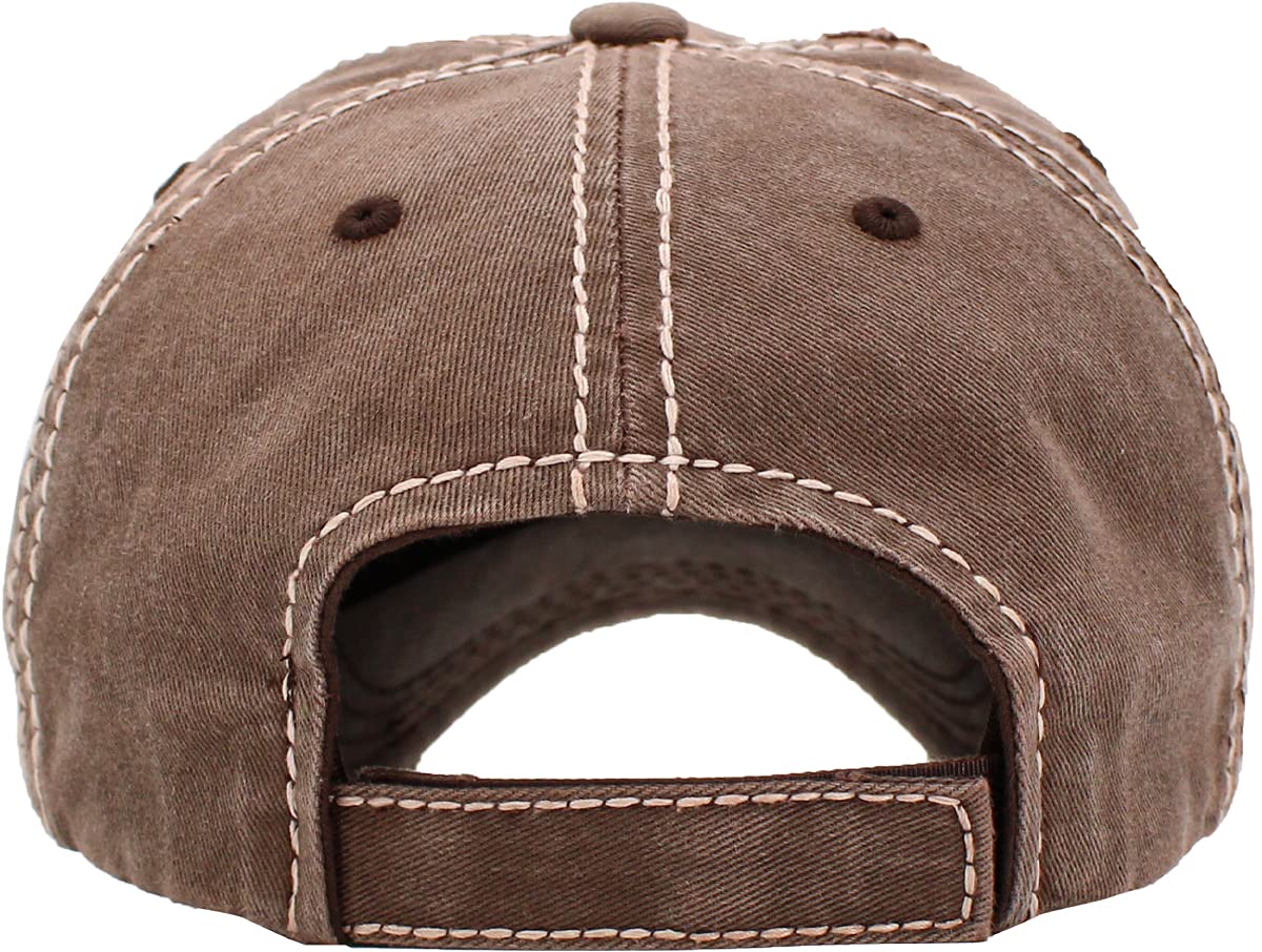 KBETHOS Cappello da Baseball in Cotone Invecchiato Lavato Vintage Cappello da Baseball Regolabile Polo Camionista Unisex Stile Copricapo