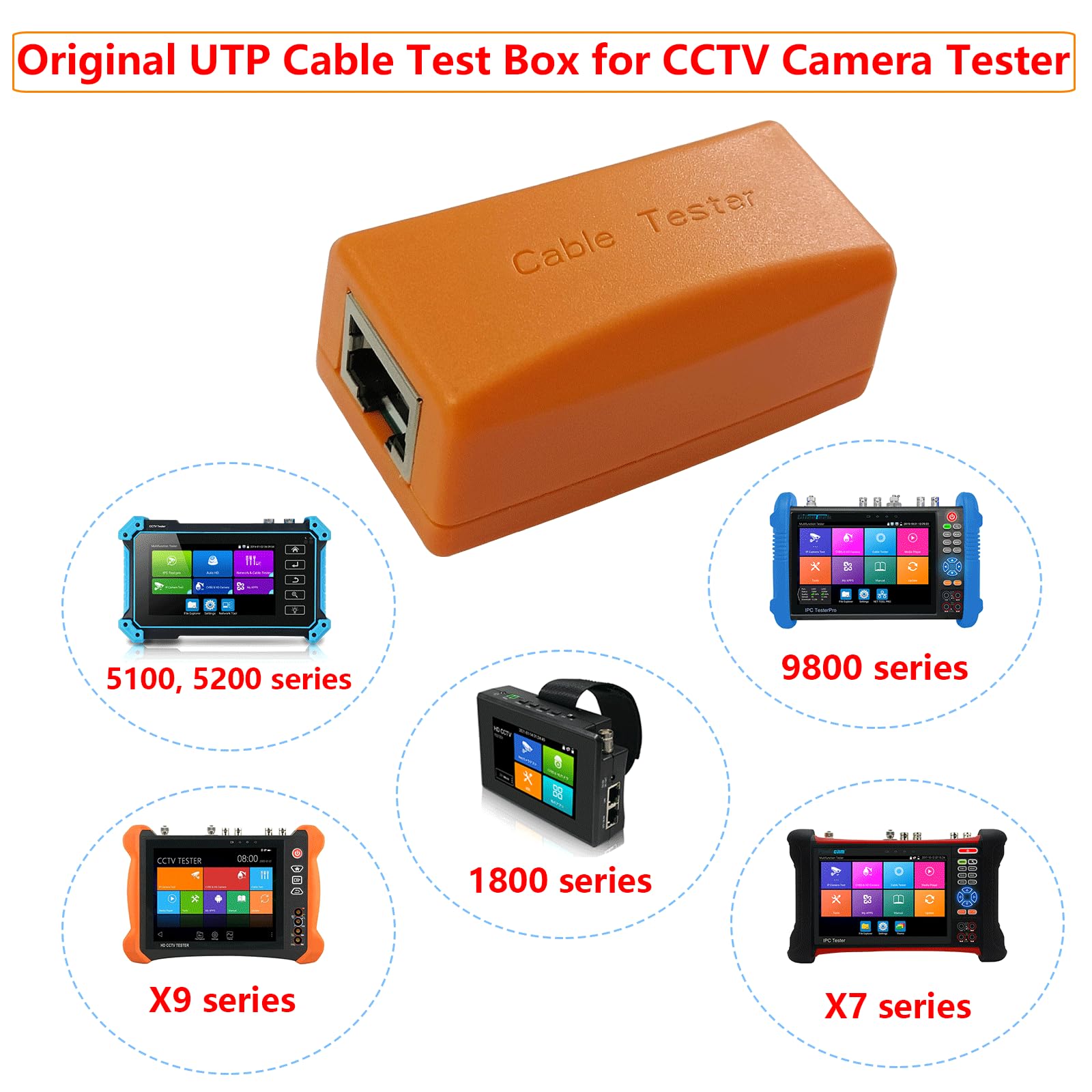 Netzwerkkabeltester-Box, Host-/Testbox-Fehlerortung, Kurzschlusstest, funktionierende Remote-Kits Nr. 1 bis 8 für RJ45, Cat5, Cat6, 5E, 6E für CCTV-Kameratester