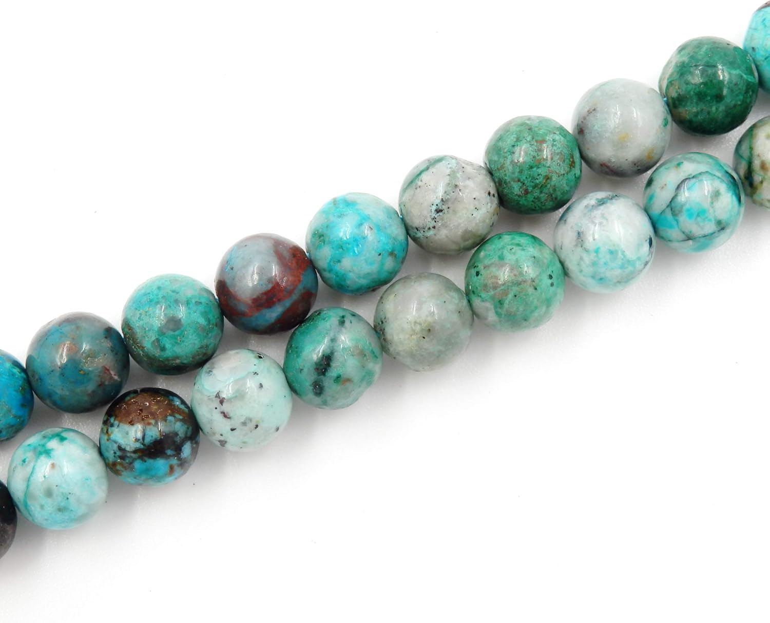 Premium Gemstone Beads for Jewelry Making Precious Natural Stone Beads Wholesale 2 Strands AAA Grade Chrysocolla Beads 8mm