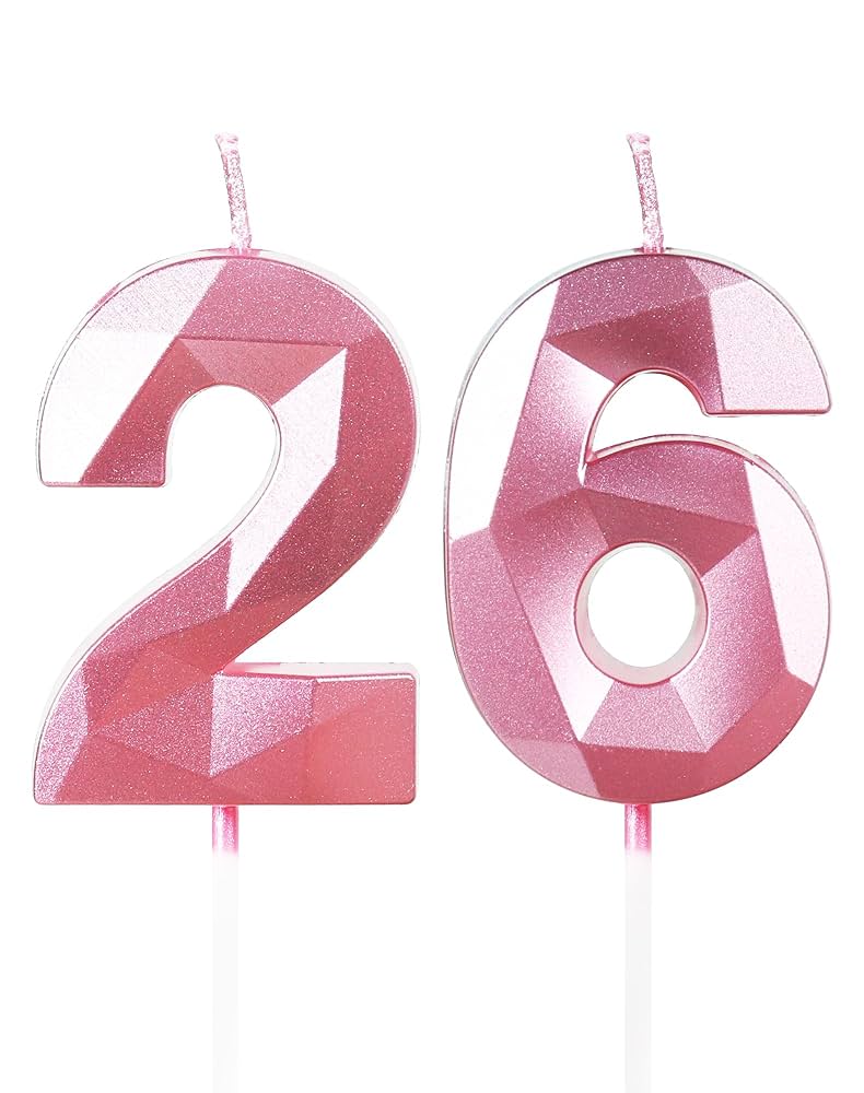 バースデーキャンドル Amazon.co.jp: MAGJUCHE シルバー 26歳の誕生日 数字キャンドル