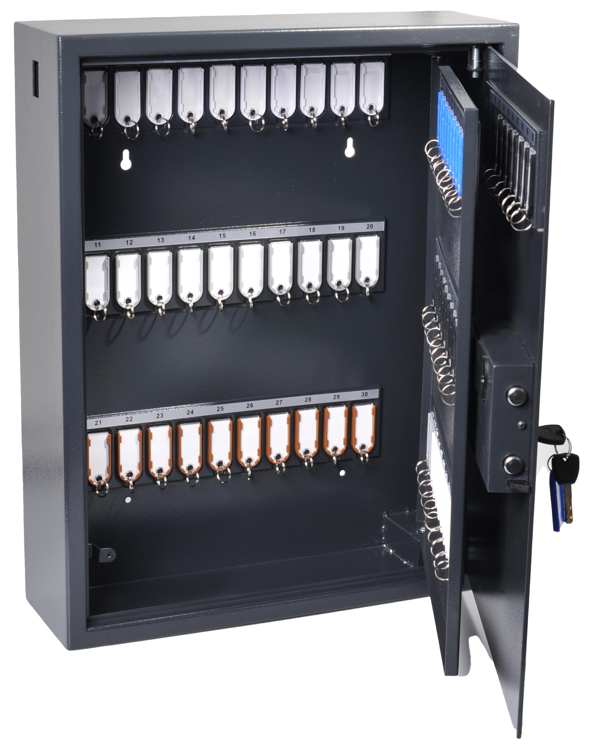 Pavo - Armoire à clés Haute sécurité Magnettag pour 100 clés - Gris foncé, 8015658