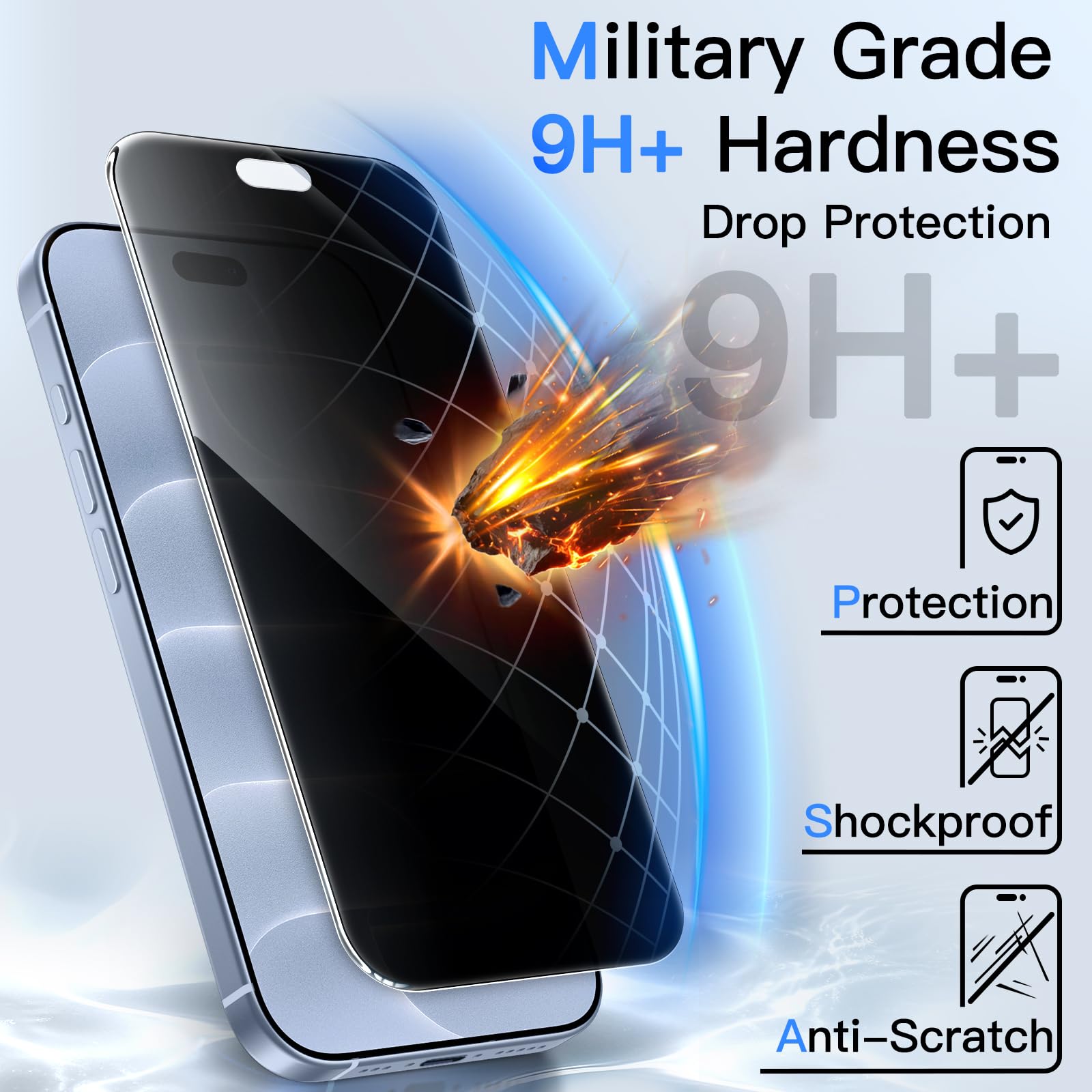 JETech Privacy Screen Protector Guard for iPhone 18 Pro, 2-Pack — Amazon image 5