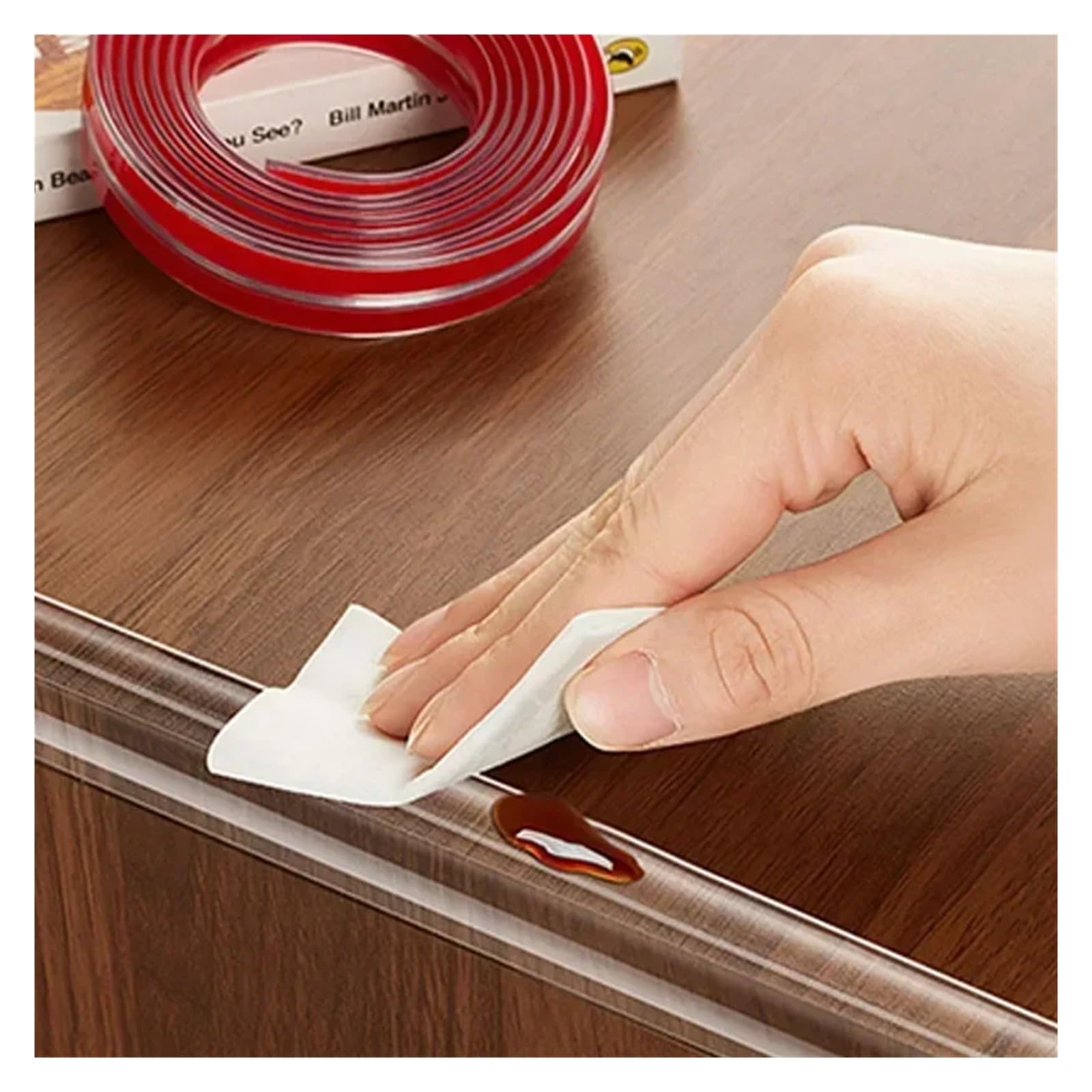 Protectores de Esquinas para mesas, Tira Protectora de PVC Transparente para la Seguridad Infantil con Cinta Adhesiva de Doble Cara, antigolpes para Muebles Infantiles.