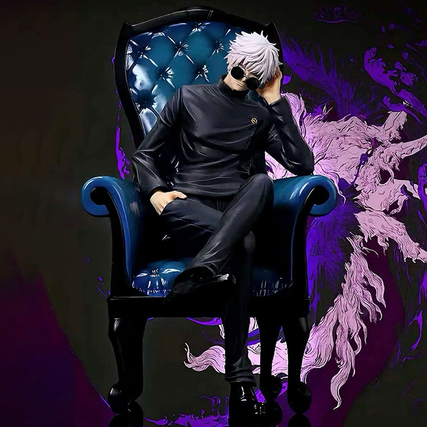 QAHEART JJK Figure Gojos/Geto Suguru Seating Model Statue Action Figure Desktop Ornaments Home Car Decoration