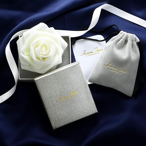 Miniatura 7 de Aurora Tears Joyería de mariposa, plata de ley 925 para mujer, collar con dije de piedra natal de mariposas, aretes, anillos, regalo de boda