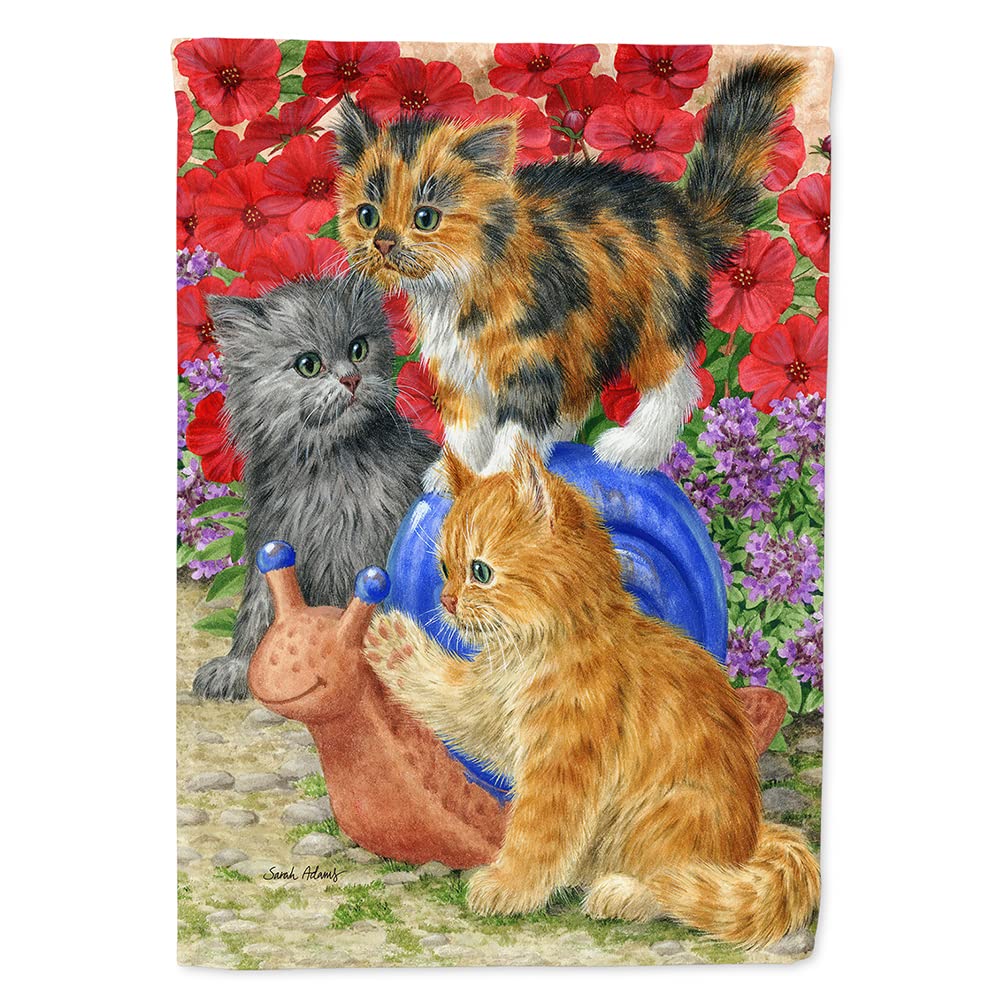 Chatons sur toile drapeau de maison multicolore pour décorer le jardin en été