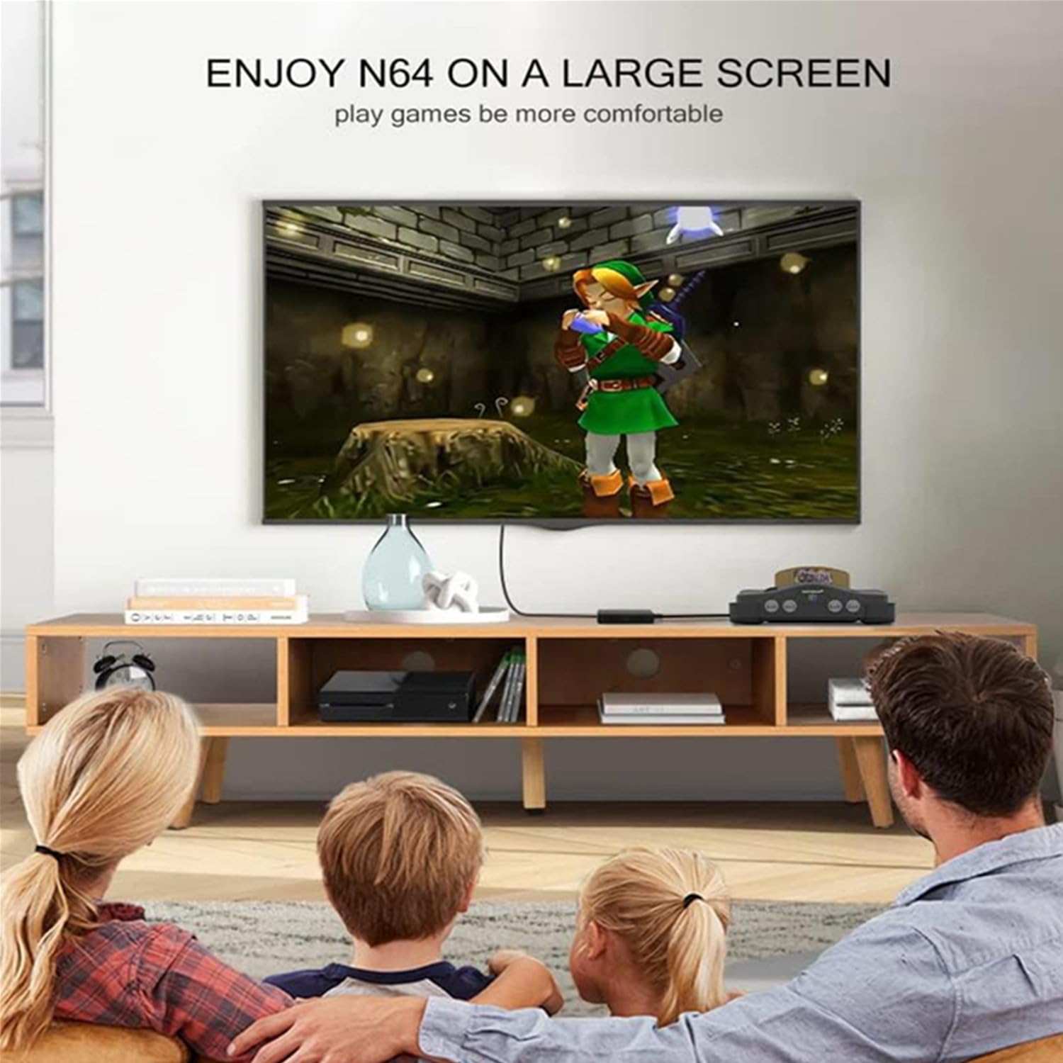 N64 to HDMI Converter Adapter, HDMI Converter with HDMI Cable for N64/SNES Game Video Signal to HDMI Signal, Displayed on 1080p HD TV/Moniter