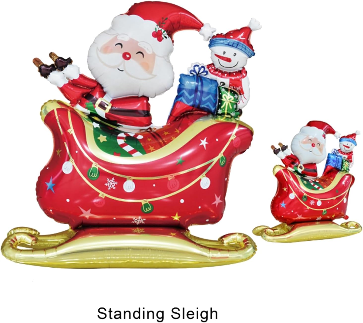 17Pcs Merry Christmas Balloons Set — Santa Claus, Snowman, Reindeer, Candy Cane & Peppermint Foil Balloons — Christmas Balloons Decorations for Holiday Celebrations