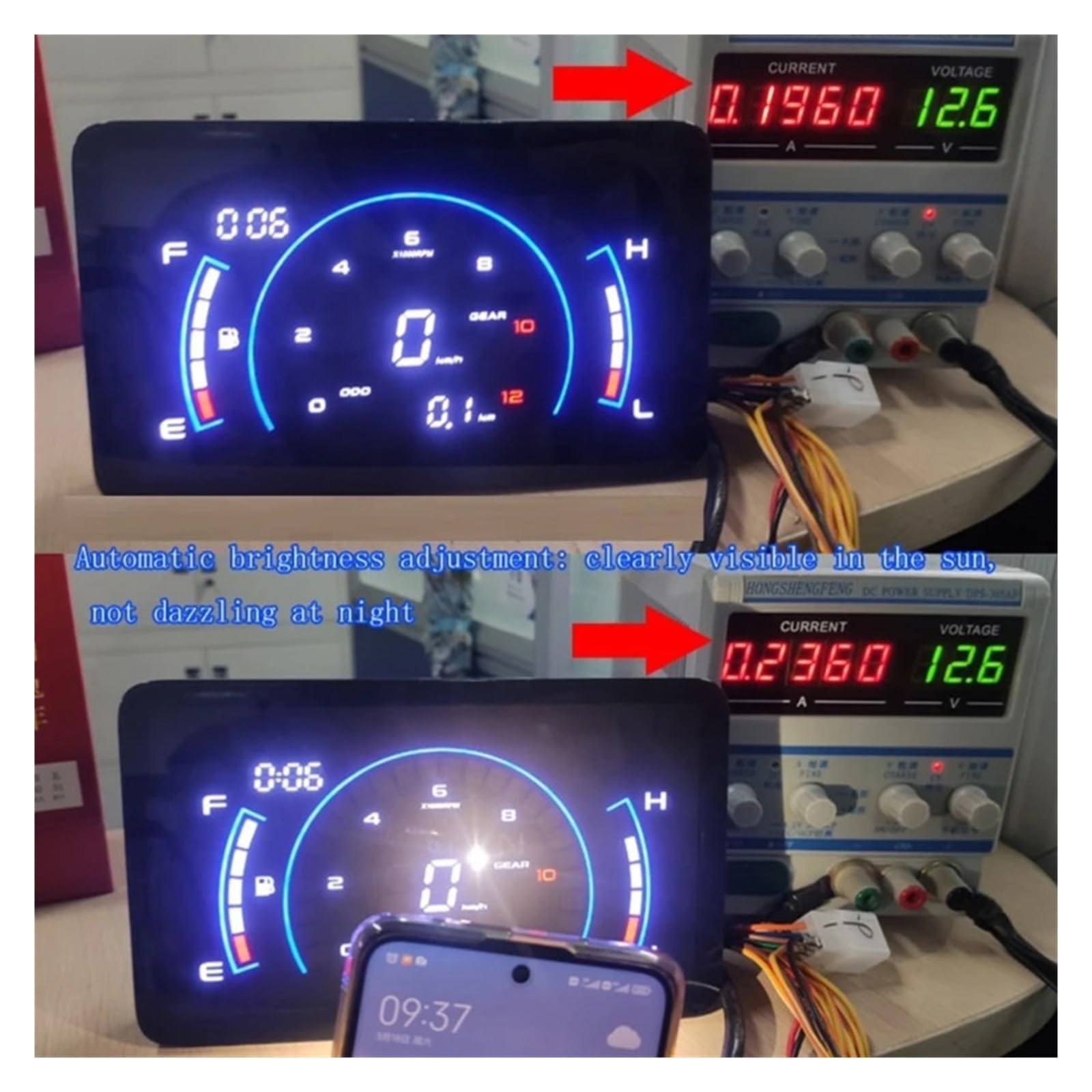 Panel De Instrumentos Digital De Fácil Instalación con Pantalla Clara Y Lecturas Precisas De Velocidad Y Distancia para Motocicletas para 150 LX0E medidor