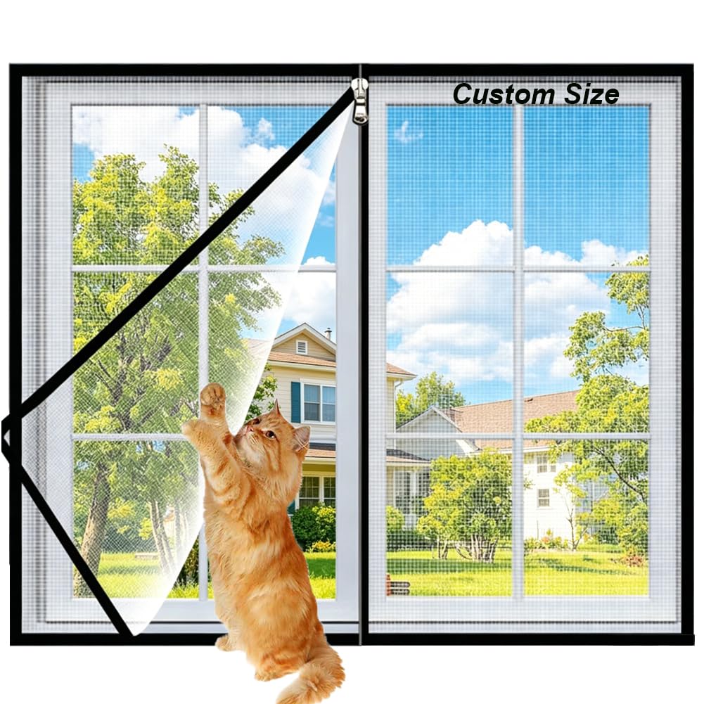 Cat Window Guard Screen,Custom Window Protection Net for Cat,Fly Screen