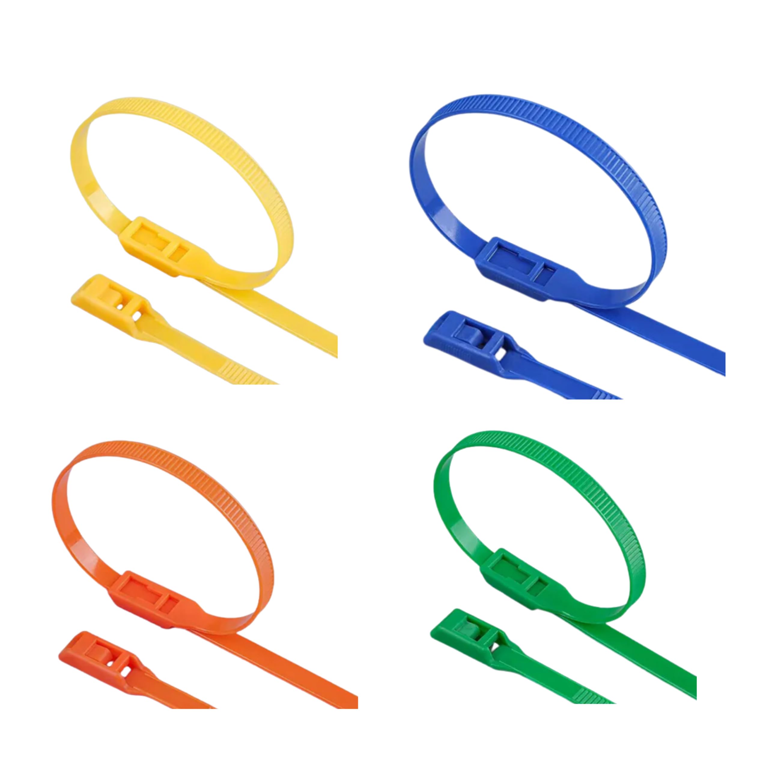 400 unidades brida cabeza plana 350 x 8 mm seguras para parque infantil castillos hinchables bolas seguridad para niños pequeños diversion (4x100: NARANJA AMARILLO VERDE AZUL)