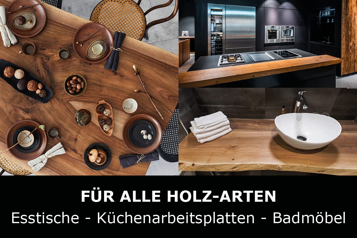 OLI-NATURA Worktop-Oil - Profi-Arbeitsplattenöl 500 ml, lebensmittelecht-zertifiziert (LFGB), lösemittelfrei, für Wohn-& Gastrobereich in Küche & Bad
