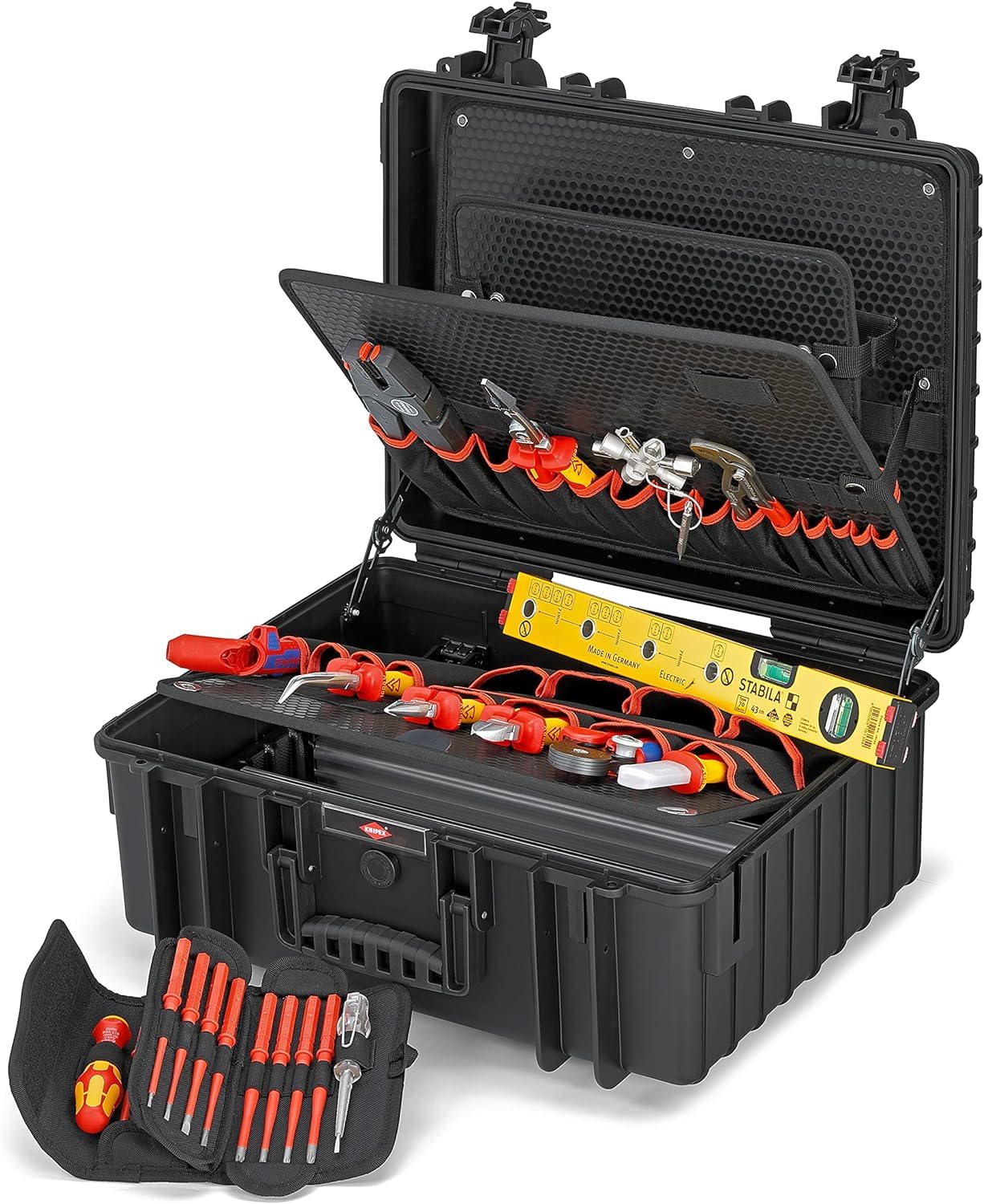 KNIPEX Valigia portautensili "Robust34" Elettro 26 pezzi 419 mm, 00 21 36