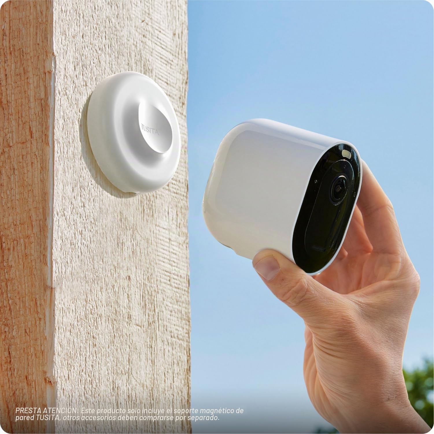TUSITA Soportes de Pared Magnéticos Compatibles con Arlo Pro 5S 2K, Pro 4, Pro 3, Ultra 2, y Ultra Cámaras, 2 Pieza