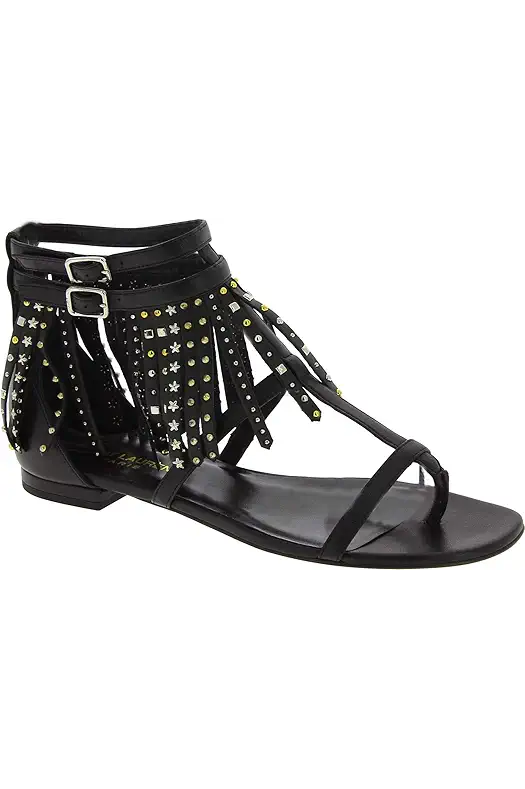 YVES SAINT LAURENT Women's Soft Leather Sandals Shoes