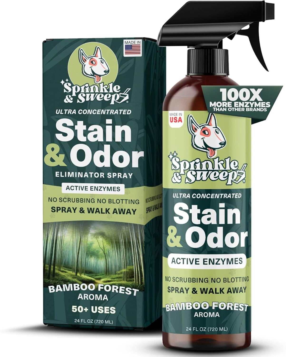 : Pet Stain & Odor Enzyme Spray - - No Scrubbing