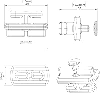 Vista 8 de On-Q AC1051-KH-20 Clips de poste para cerradura (paquete de 20), rojo