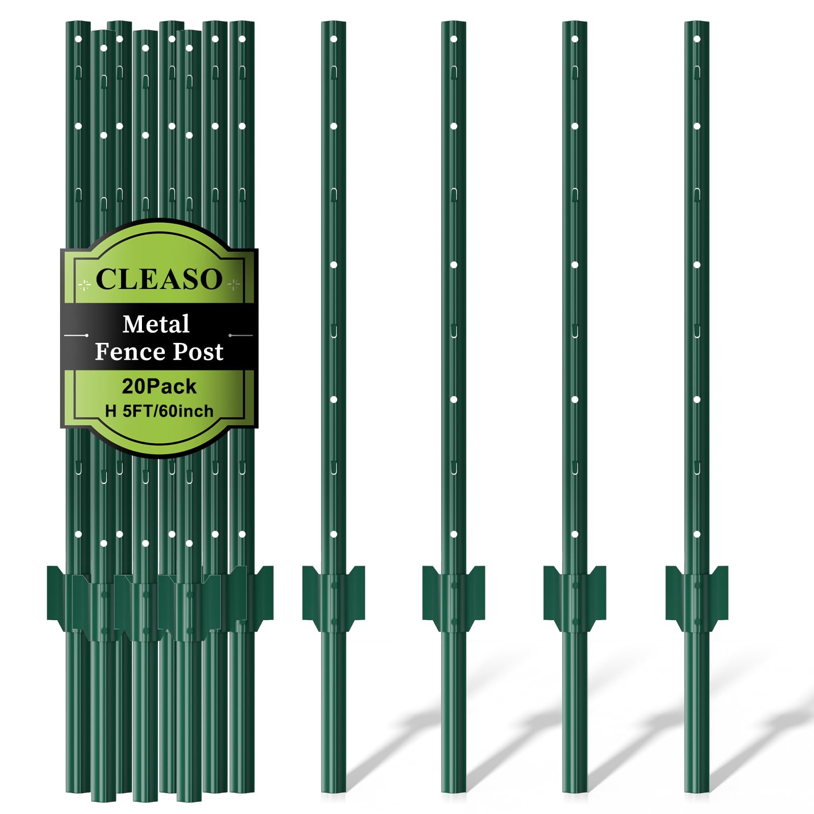 Photo 1 of CLEASO 5FT U-Posts Garden Stakes (20 Pack)