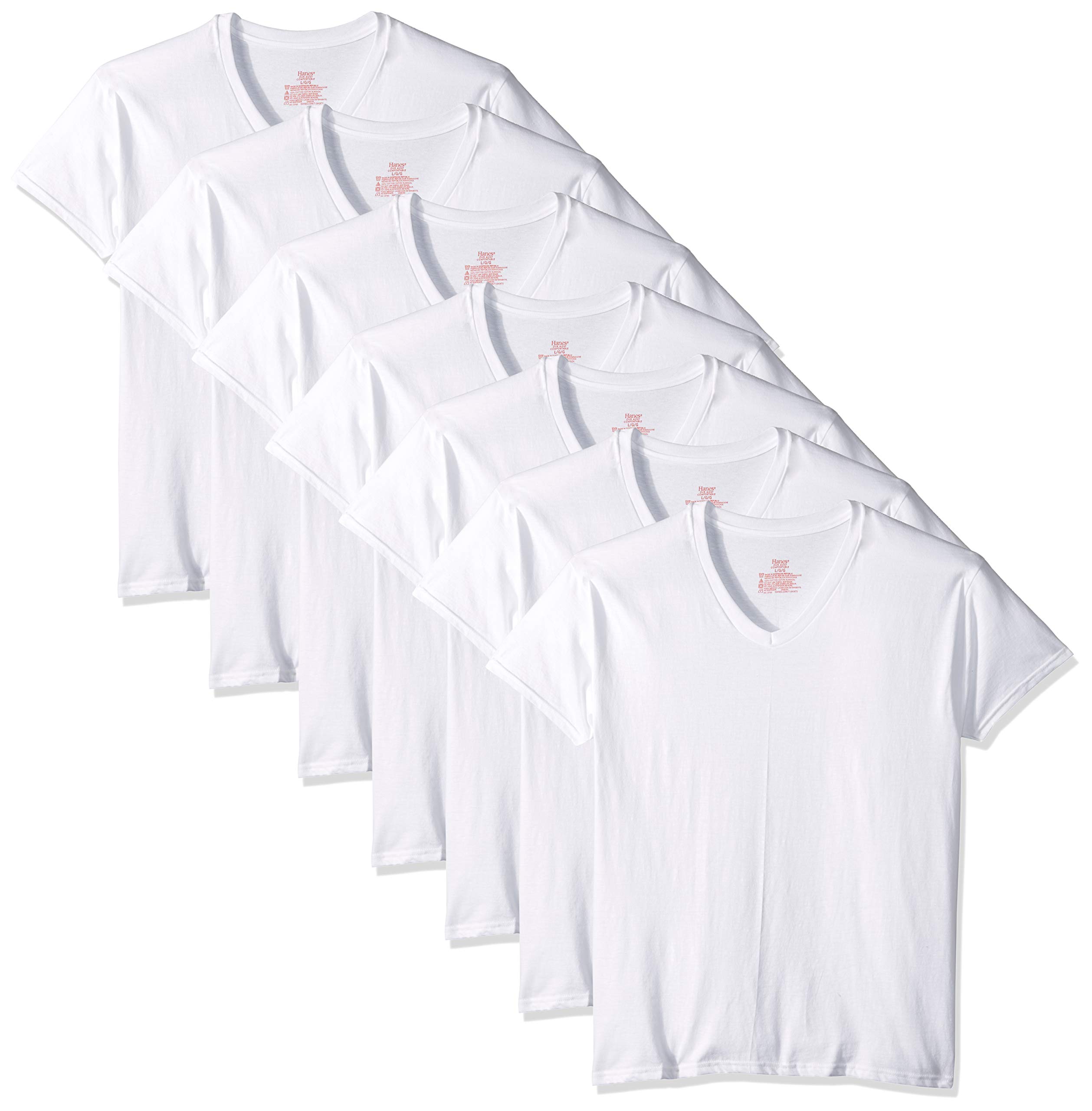 Hanes Ultimate Men's 6-Pack Best V-Neck T-Shirt