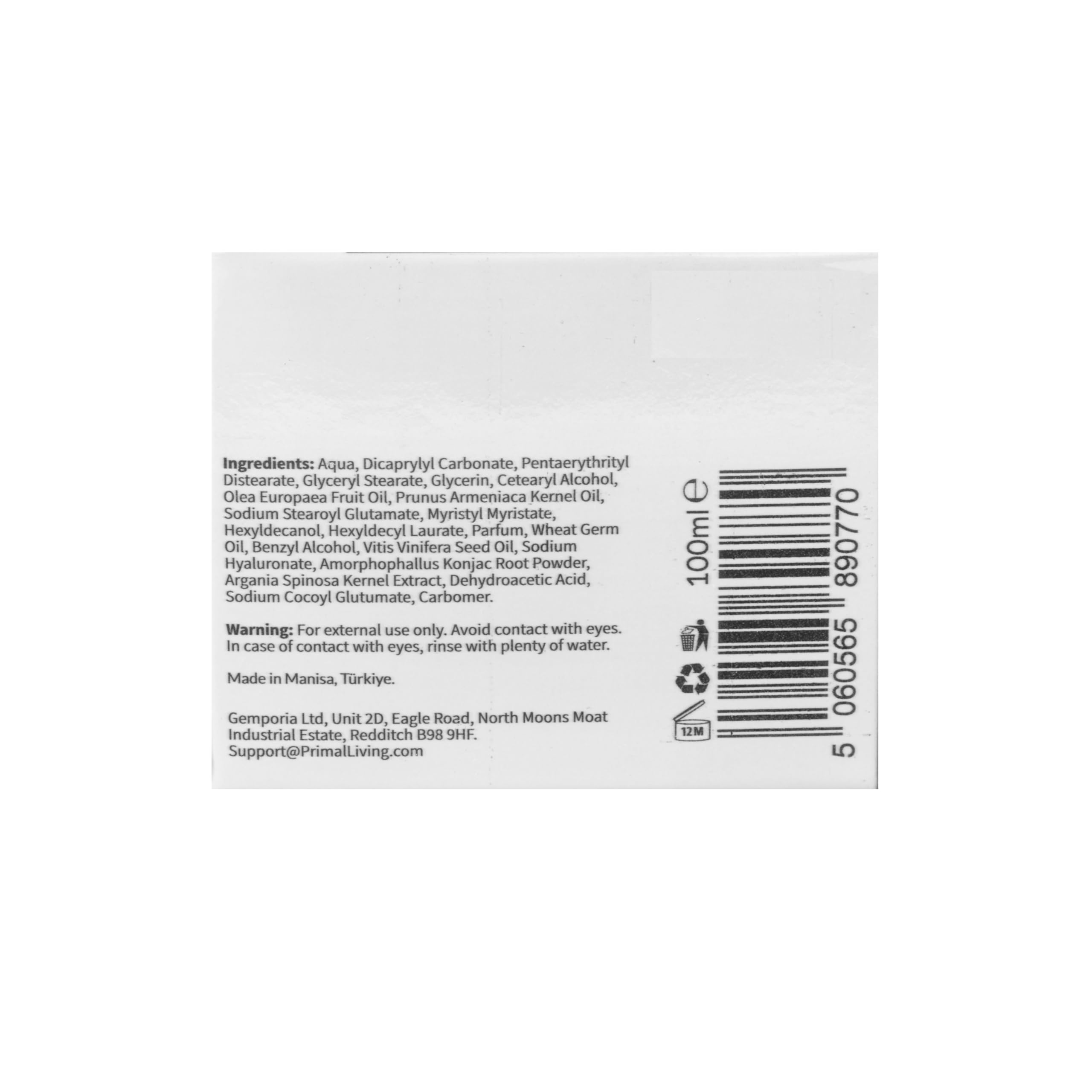 Anti-Ageing Face Cream with Hyaluronic Acid and Argan Oil - Vegan Moisturizer for Wrinkle Reduction and Skin Hydration - 100g - Image 2