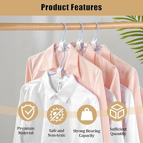 Miniatura 2 de Ganchos de conector de percha, 50 perchas que ahorran espacio para ropa, ganchos de conector de ropa, organizador de perchas ahorrador de espacio,