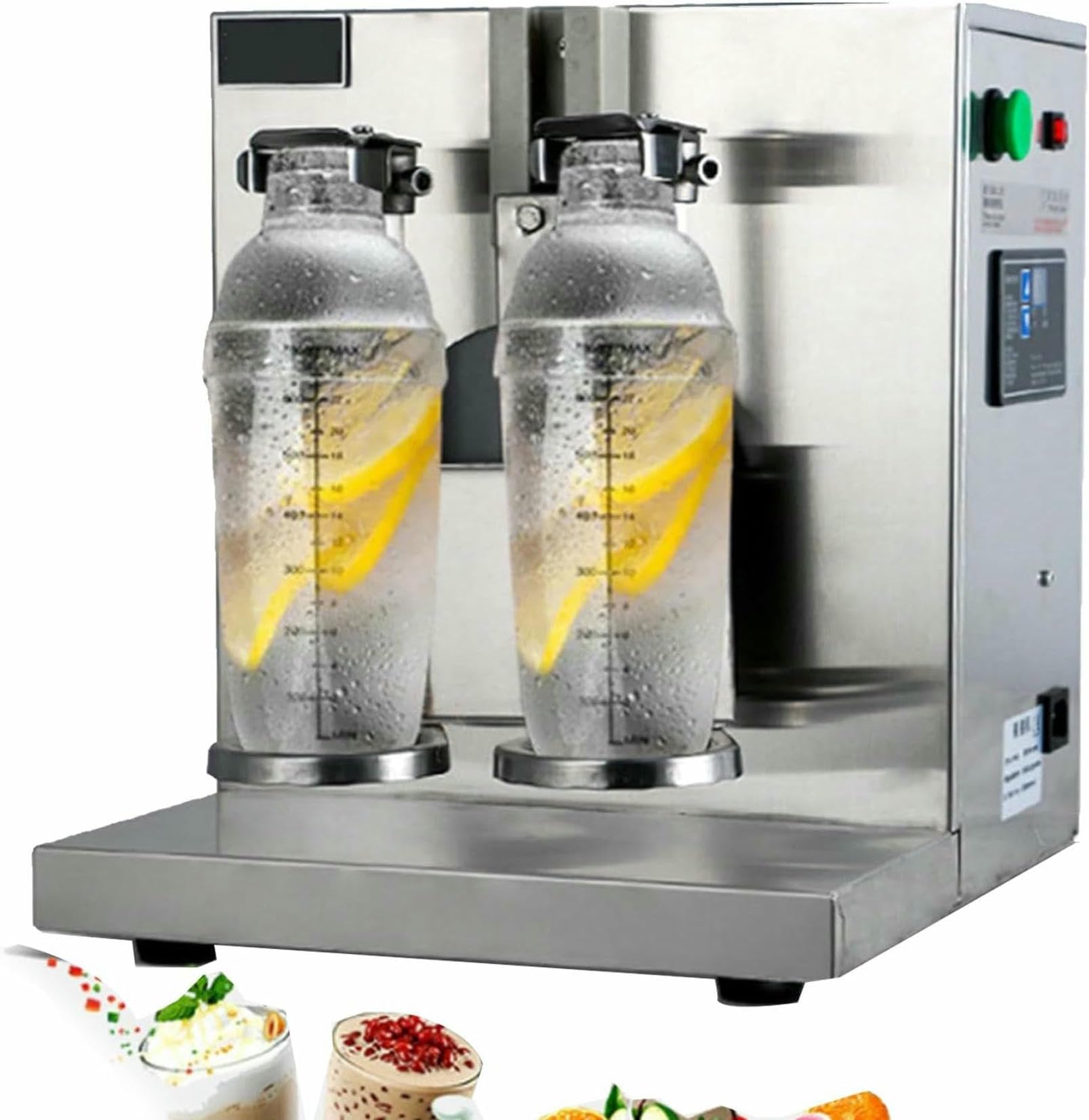 Macchina Da Shaker Da Tè Al Latte Automatico, Miscelatore Di Bevande Per Bere Da Branco Di Tè Al Latte A Doppia Testa Elettrica, Tutta La Macchina Per Scuotimento Automatico In Acciaio Inossidabile ~/