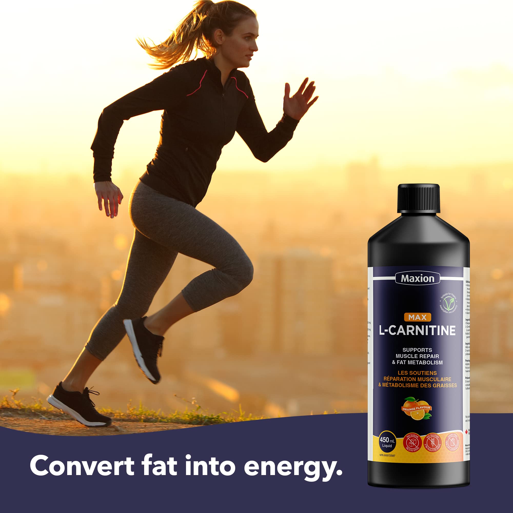 Maxion L-Carnitine 1500mg with Vitamin B5 to Aid in Muscle Recovery After  Exercise, Orange Flavour, 450 mL (1) : Amazon.ca: Health & Personal Care