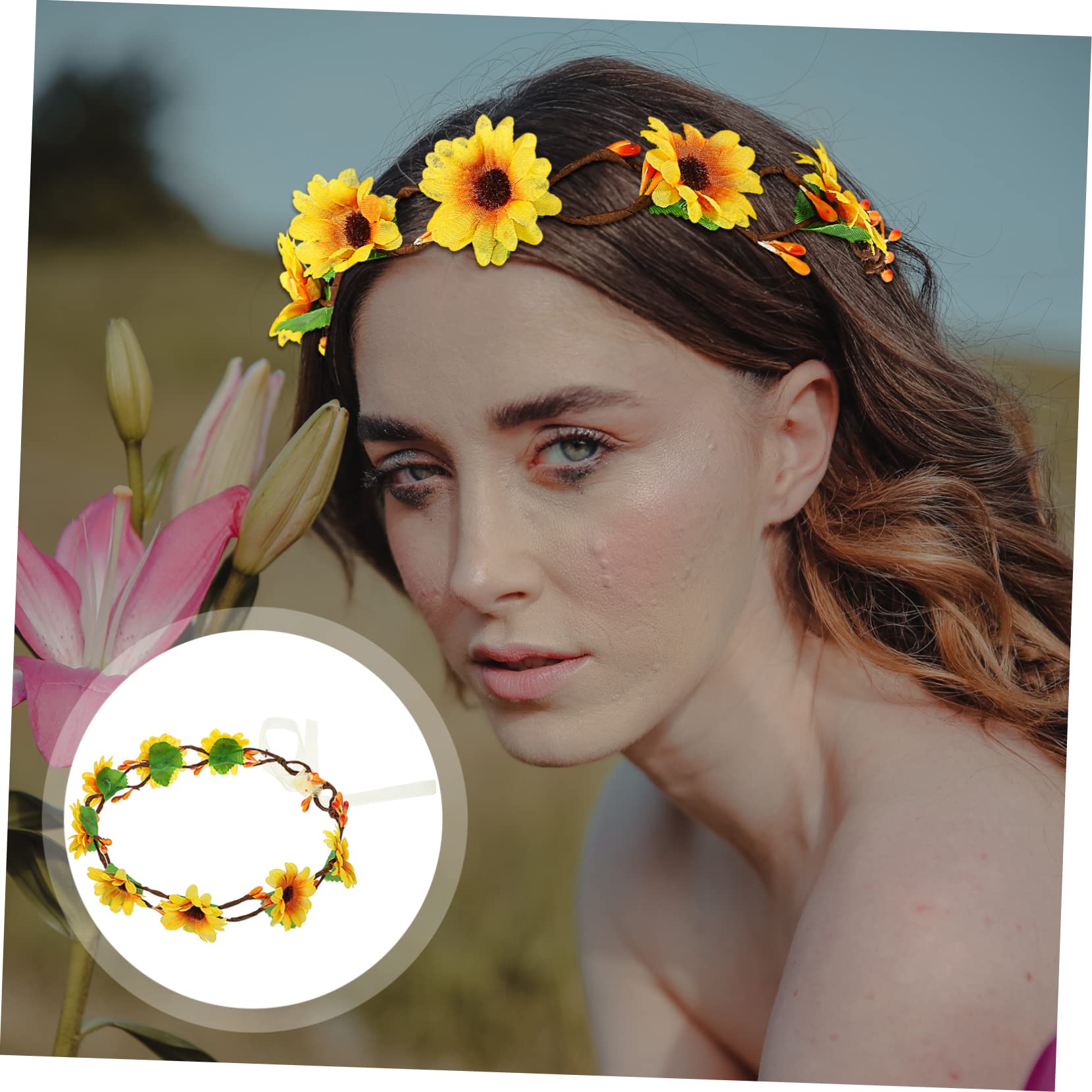SOIMISS 10stücke Sonnenblumen-haarband Verstellbare Blumenkrone Für Damen Boho-stil Haarschmuck Für Hochzeiten Partys Und Fotoshootings Dekoration Für Besondere Anlässe