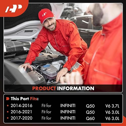 Miniatura 2 de A-Premium Compresor de aire acondicionado de CA con embrague compatible con Infiniti Q50 3.0L 3.7L 2016-2021, Q60 3.0L 2017-2020