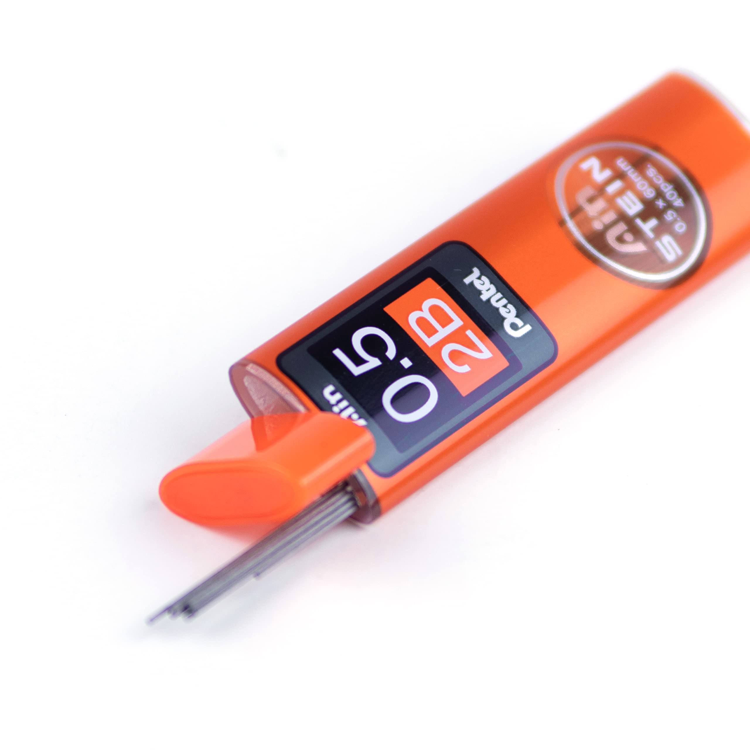Pentel Ain steen fijne vulling, lijndikte 0,7 mm, hardheid H, 40 stiften per doos 2B