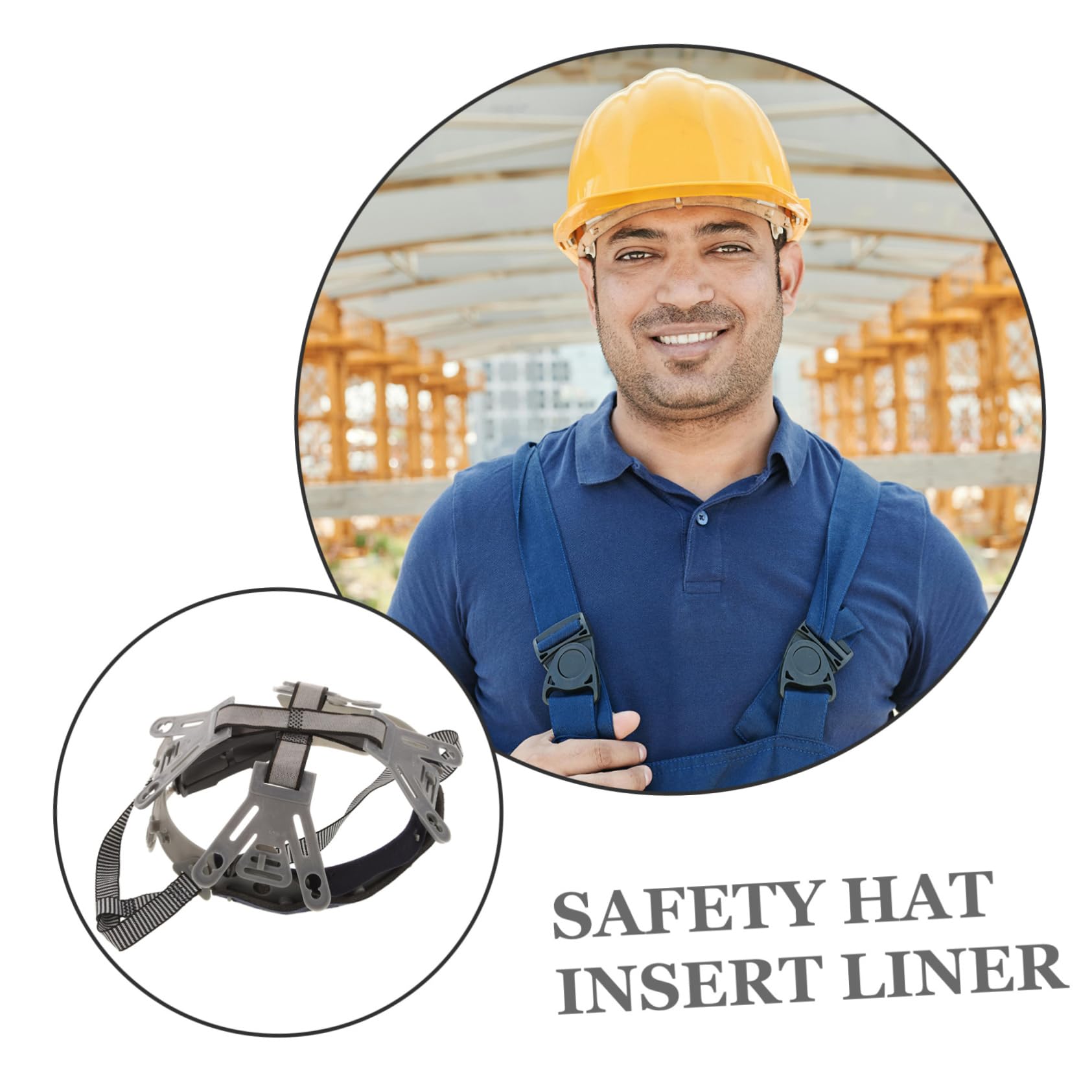 POPETPOP Forro del Casco Forro De Sombrero Industrial Suspensión del Casco De Seguridad Casco De Construccion Barbilla De Casco Universal Forro De Casco Duro El Plastico Gris