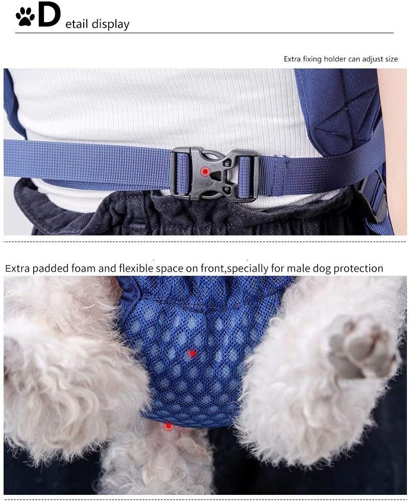 Dog Backpack - Legs Out Dog Carriers for Small Dogs Medium Dogs, Adjustable Front Chest Backpack, Wide Straps Shoulder Pads, Hands-Free Cat Travel Bag for Walking Hiking Bike and Motorcycle, Gray : Pet Supplies