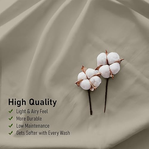 Miniatura 5 de RUVANTI 100% Cotton Sheets  King Size Percale Bedding, Cooling & Breathable, Durable with a Crisp, Soft & Comfortable Feel, 16" Deep Pocket, 4-Piece