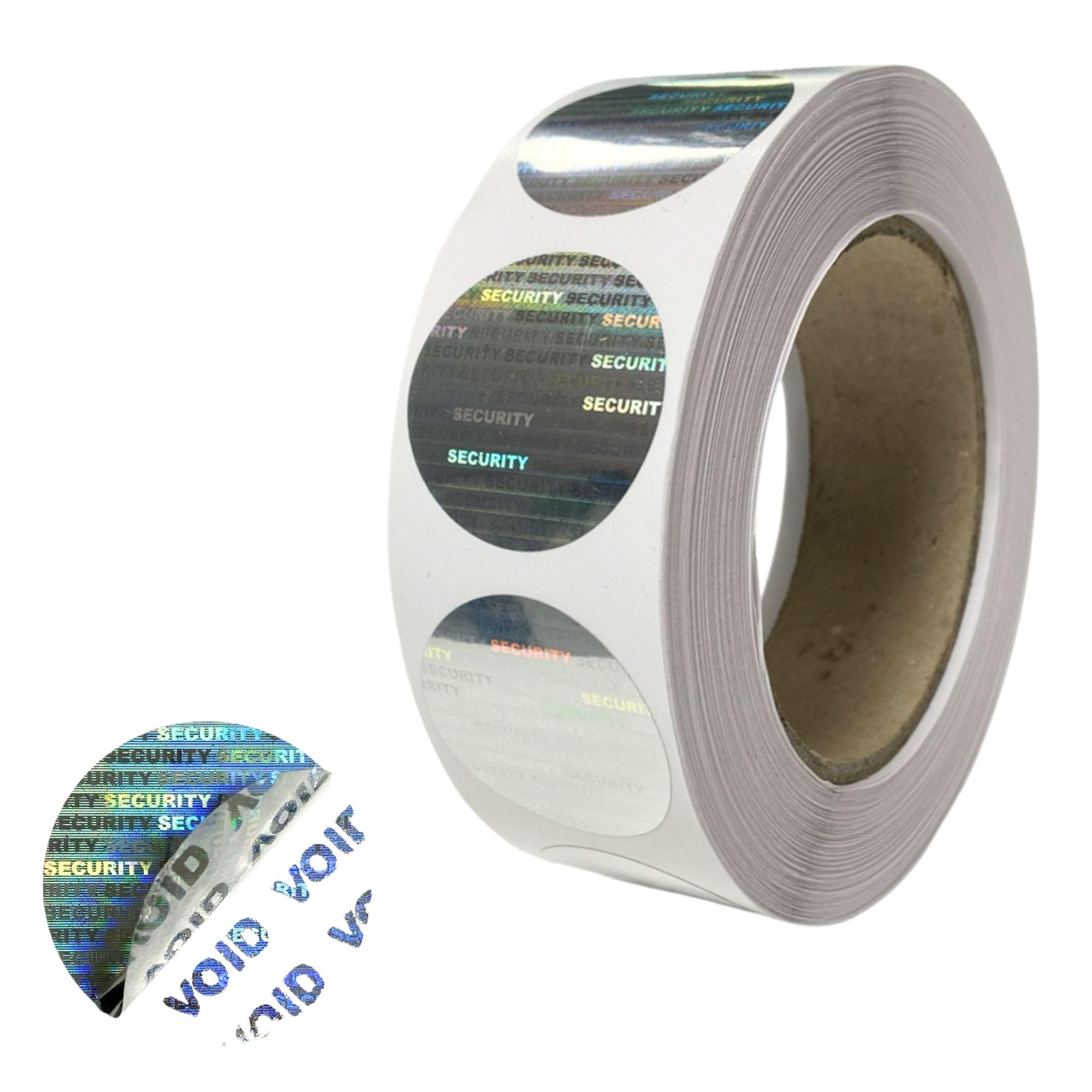 AVERY - 1000 étiquettes holographiques de sécurité Ø37 mm, VOID avec transfert, autocollants polyester inviolables compatibles impression laser, anti-fraude et anti-contrefaçon