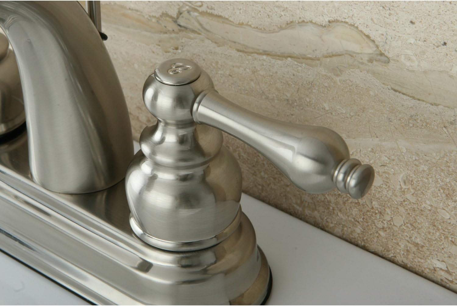 Elements of Design EB5618AL Chicago 4" Centerset Lavatory Faucet with Retail Pop-Up, 3-5/8" in Spout Reach, Brushed Nickel
