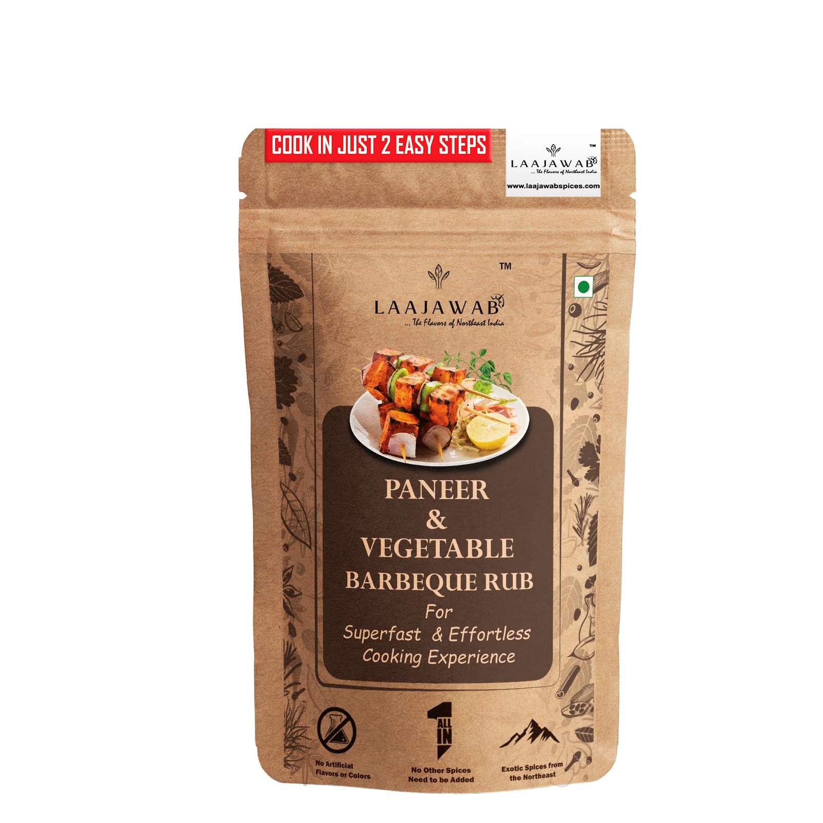 See full amazon price history chart for Laajawab All-in-One Paneer & Vegetables Barbeque Seasoning Rub for Superfast Cooking in 2 Steps | With Oregano & Parsley, Perfect for BBQ/Tikka/Fry | No MSG, No Gluten; 130gm Pack Laajawab All-in-One Paneer & Vegetables Barbeque Seasoning Rub for Superfast Cooking in 2 Steps | With Oregano & Parsley, Perfect for BBQ/Tikka/Fry | No MSG, No Gluten; 130gm Pack (B0CSC1XFT1) Amazon Price History, Amazon Price Tracker