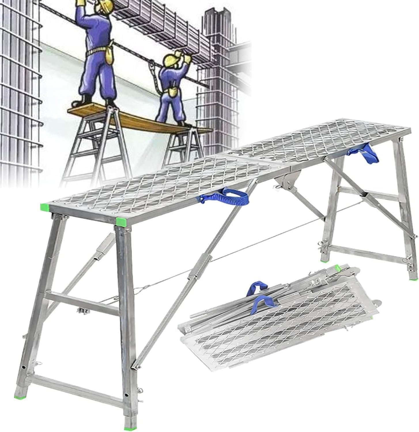 Work Platform Step Ladder Work Platform Versatile and Sturdy Portable Scaffolding Equipment for Efficient Construction and Maintenance - Ideal for DIY Projects and Professional Use! WEWYQSJX