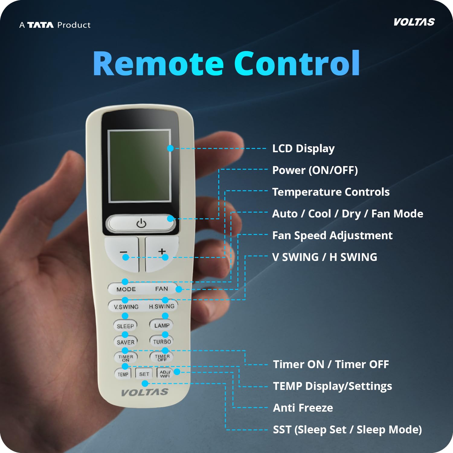 Voltas AC Anti-Corrosive Coating, Copper Condenser, Anti-Freeze Thermostat