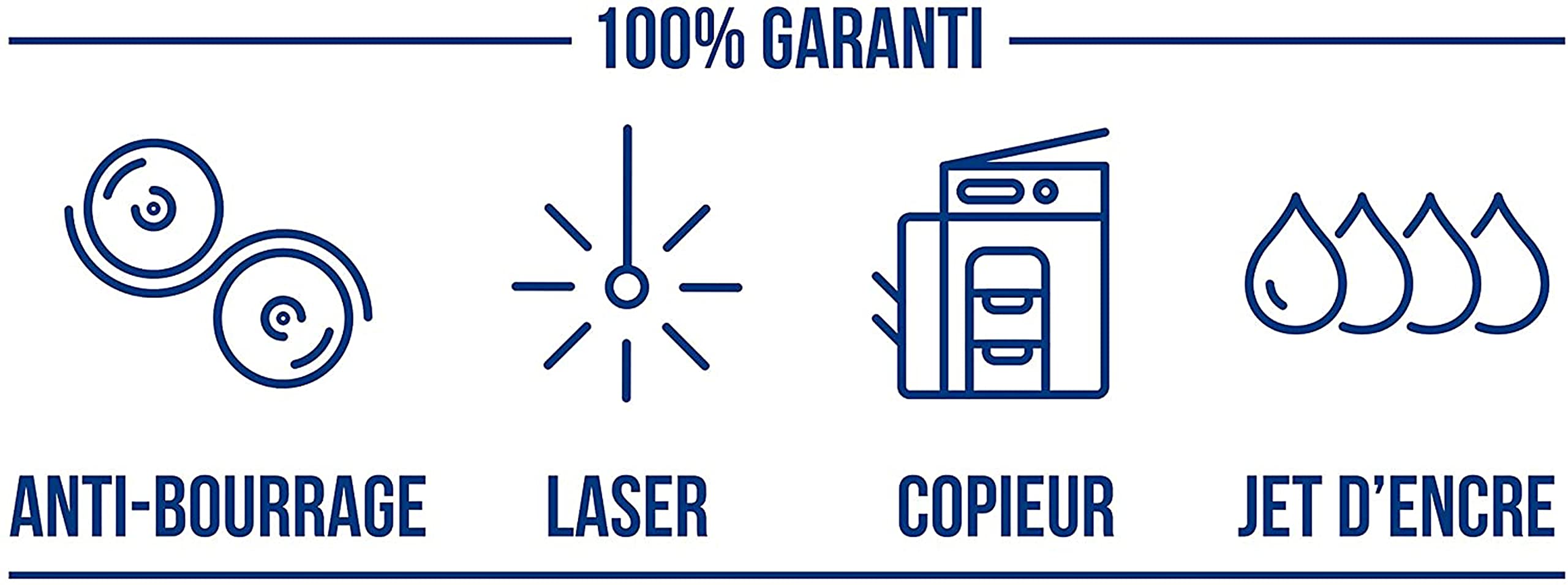 Jeco - Lot de 40000 étiquettes autocollantes 52,5 x 29,7 mm (compatibles 3651) soit 1000 planches A4 de 40 étiquettes multi-usages, personnalisables et imprimables