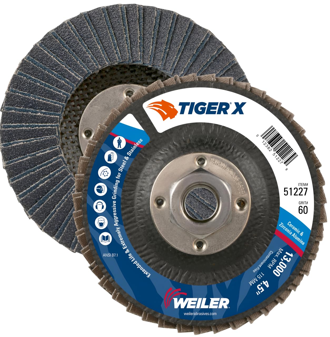 Weiler Wolverine Flap Disc - 36 Grit -8