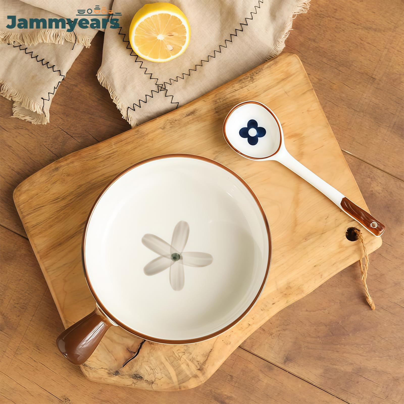 Miska na zupę z uchwytami, ceramiczny kubek do zupy cebulowej, 650 ml, nadaje się do kuchenki mikrofalowej dla łatwego podgrzewania, trwały i stylowy design do użytku domowego lub restauracji, idealny