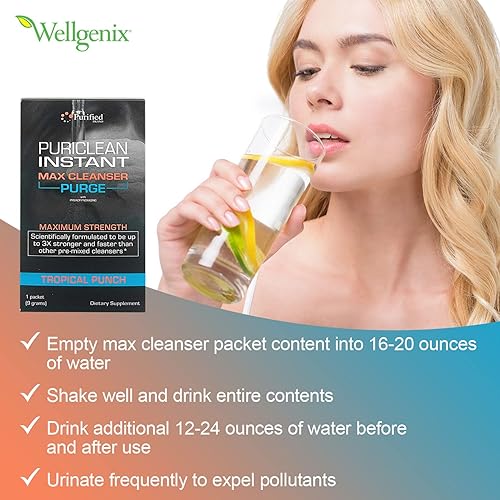 Miniatura 4 de Wellgenix Puriclean Instant Max Cleanser Purge - Eliminación de toxinas el mismo día - Polvo de limpieza desintoxicante - 3 veces más fuerte - 0.3