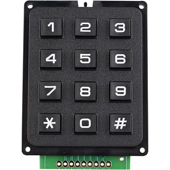 4x3 Matrix Array 12 Switch Keyboard Module 12 Key MCU Membrane Switch Keypad Compatible with Arduino
