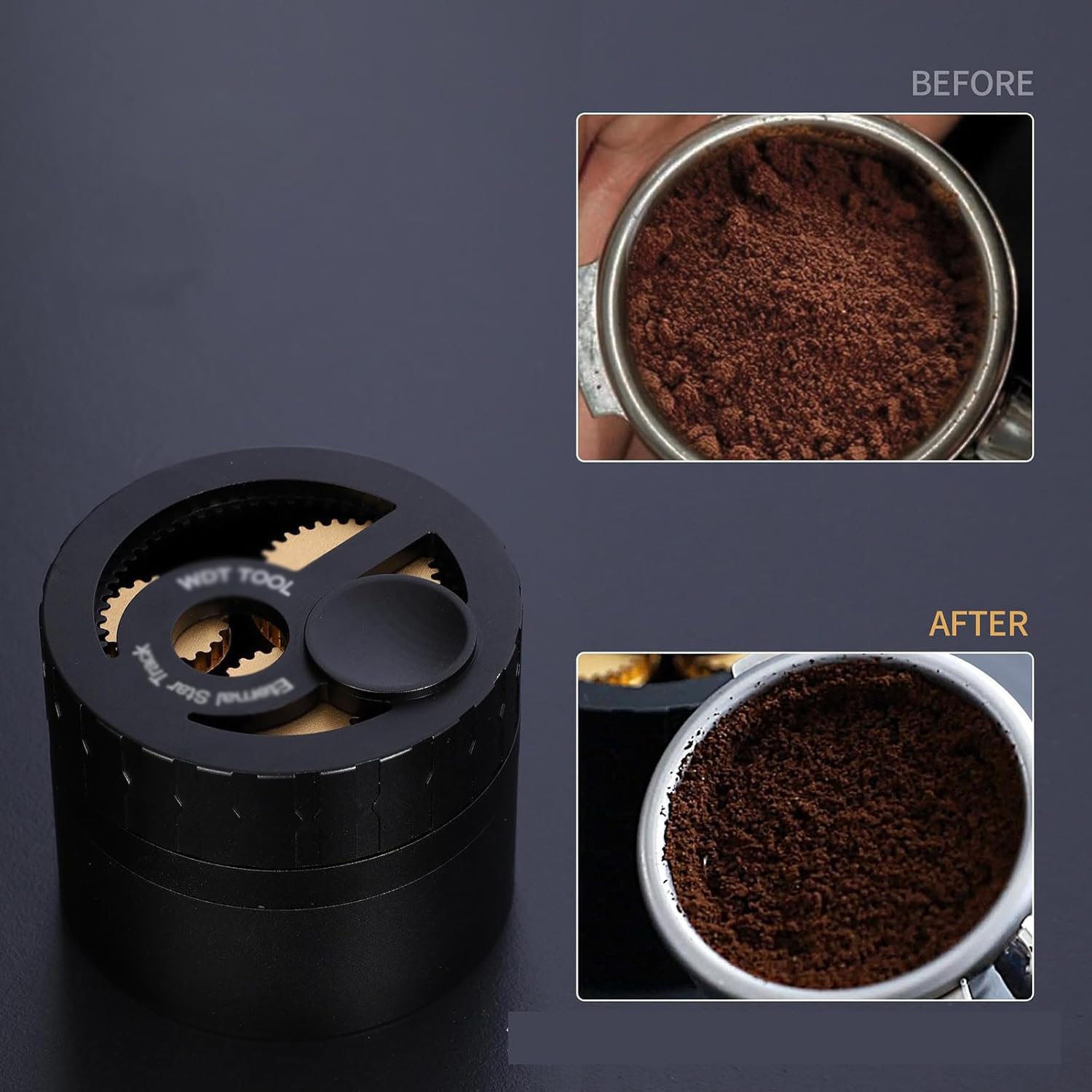 Igła do dystrybucji kawy 58 mm, narzędzie do dystrybucji espresso z 9 igłami ze stali nierdzewnej, magnetyczna konstrukcja, do domowej kawiarni