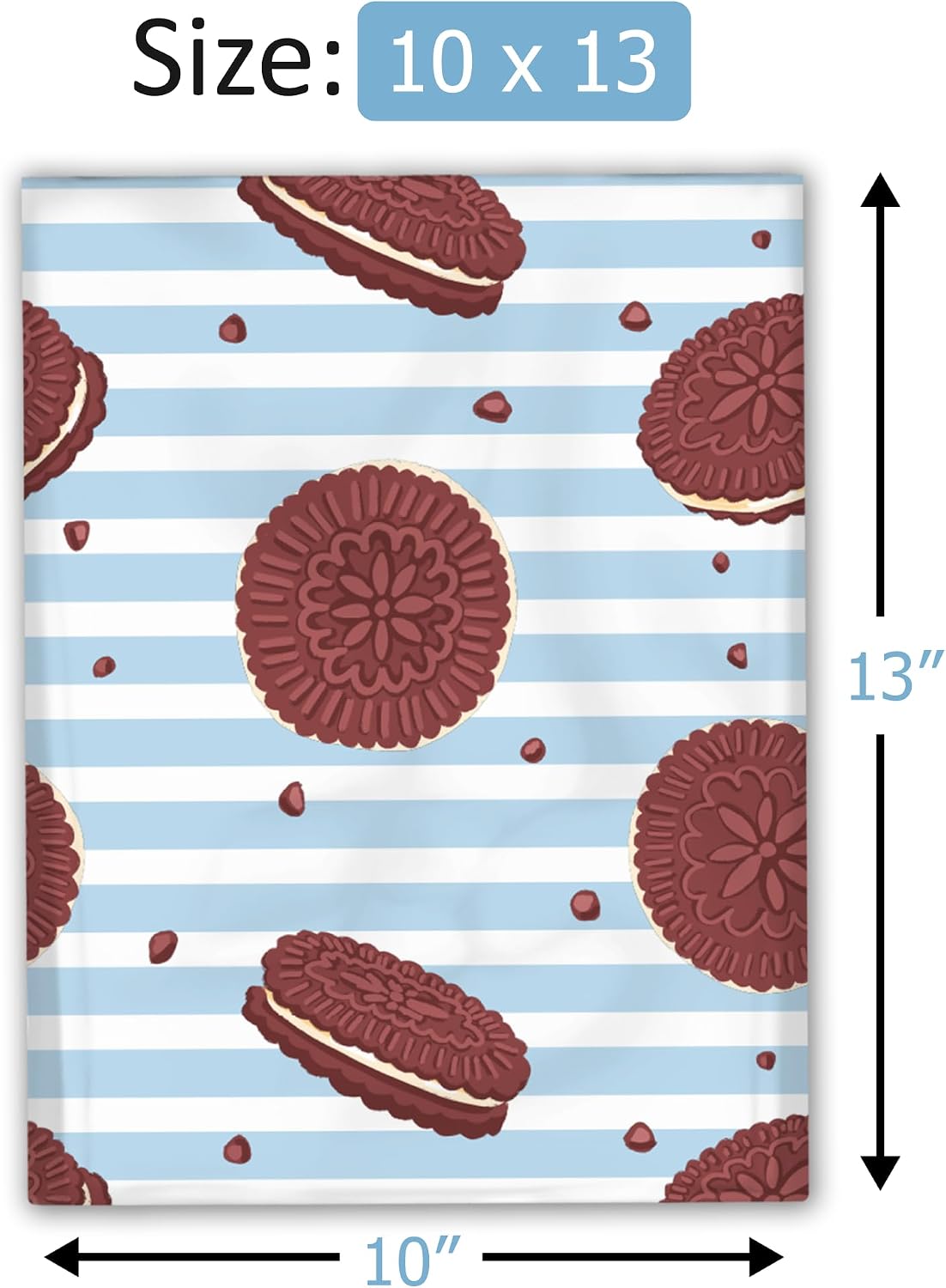 10x13 (100) Cookies and Cream Designer Poly Mailers Waterproof Self Sealing Tear Resistant Polymailers Shipping Envelopes Premium Printed Bags For Small Businesses