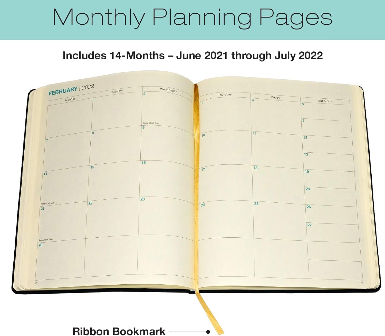 Monthly & Weekly 2021-2022 8"x10" Academic Planner: 14 Months June 2021 Through July 2022 (Brown) : Office Products