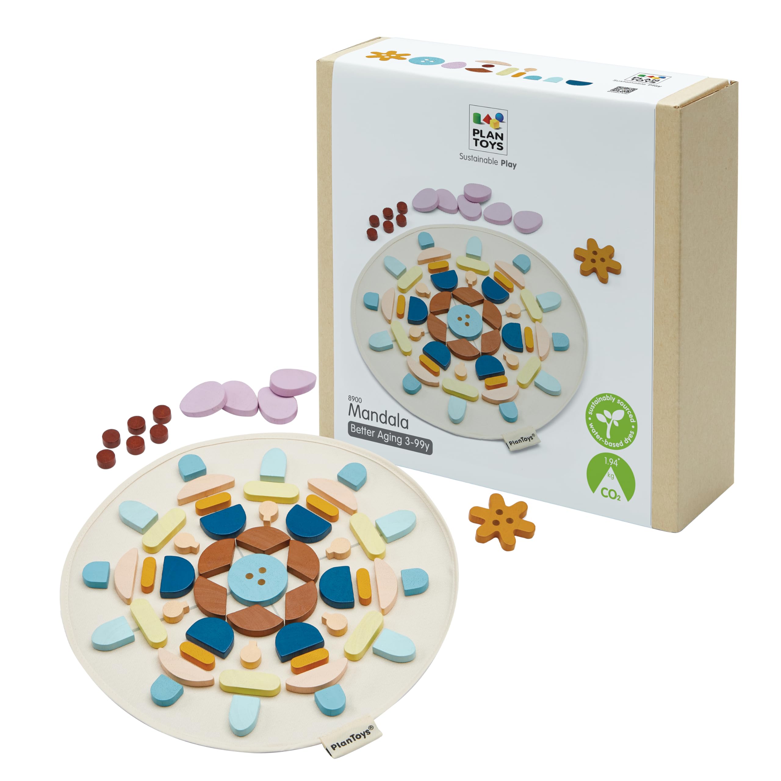 Amazon.com: PlanToys® Wooden Mandala Set for Montessori Inspired